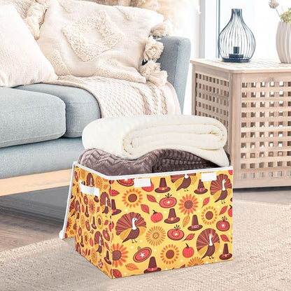 Thanksgiving Sunflower Turkey Storage Bins - Image 5