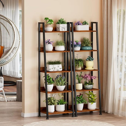 Furologee Ladder Shelf, 5 Tier Bookshelf - Image 8
