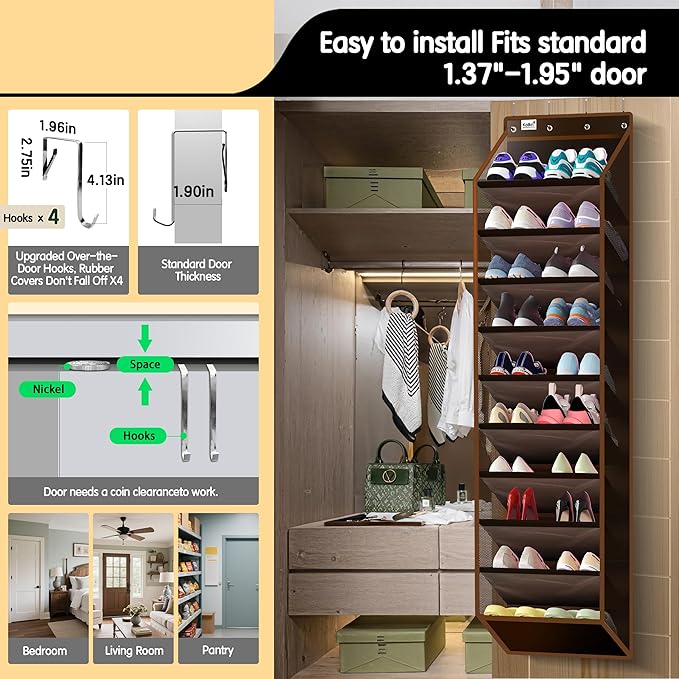 10 Tier Over The Door Organizer - Image 4