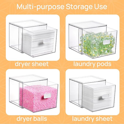 Vtopmart 2 Pack Dryer Sheet Holder and Laundry Pods Container, Scent Booster - Image 7