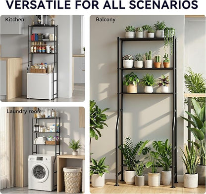 3-Tier Over The Toilet Storage, Freestanding Metal Bathroom Shelves, Space - Image 8