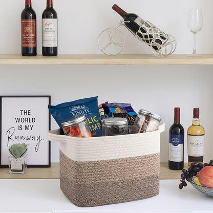OIAHOMY Woven Storage Basket, Cotton Rope Baskets - Image 5
