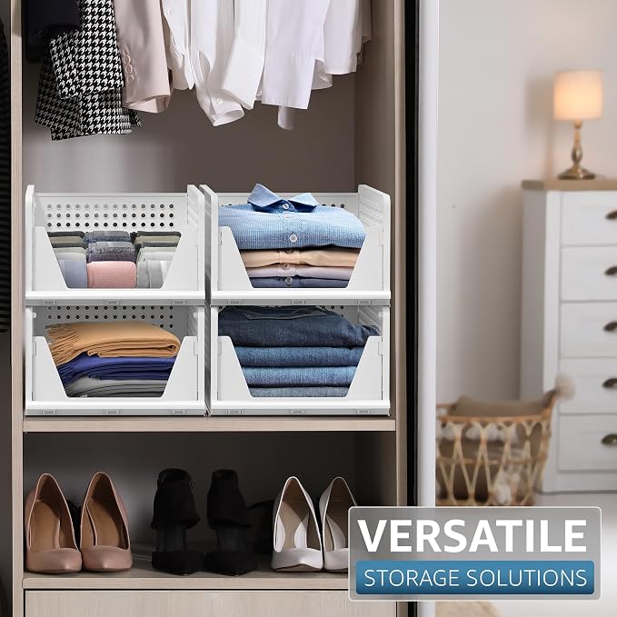 Sorbus 4 Pack Medium Shelf Organizer - Image 5