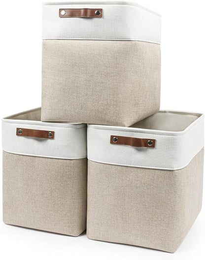 Large Fabric Storage Baskets | 50L Storage Bins, Decorative Linen Closet Baskets by Bagnizer