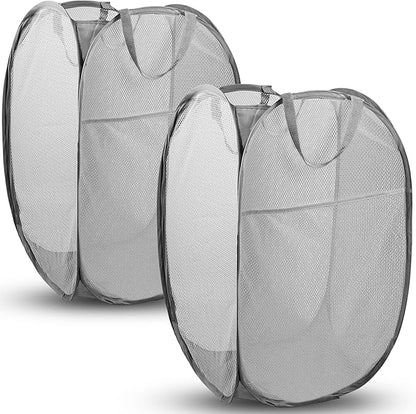 DUCOO Pop Up Laundry Hamper, 70L Collapsible Mesh Laundry Basket by Unknown