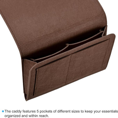 PATIKIL 11in Bedside Caddy, Bed Caddy Bedside Organizer Hanging Soft Felt 5 - Image 3