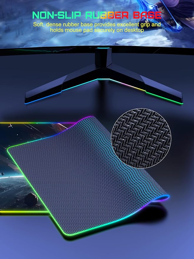 TopMade Wireless Charging Mouse Pad, RGB Gaming Mousepad, 35.4" x 15.8" Extra - Image 6