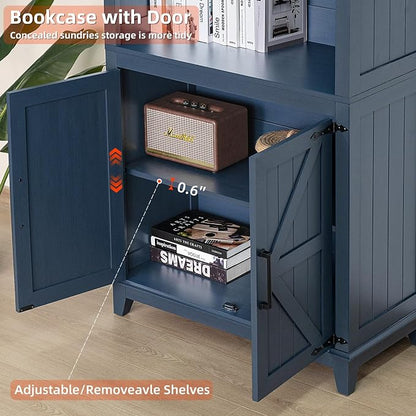 70in Tall Bookshelf 5 Tier Bookcase - Image 7