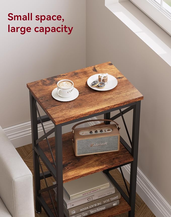 YMYNY 3 Tiers Bookcase, Industrial Metal Bookshelf - Image 6