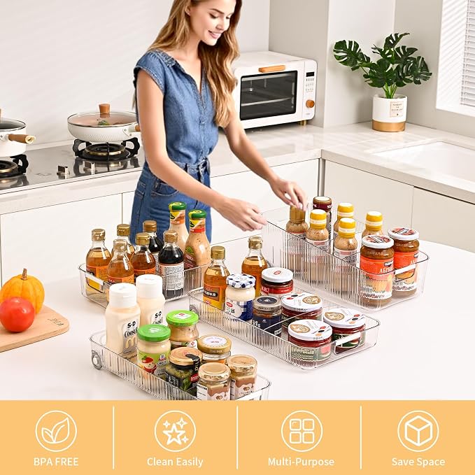 Refrigerator Organizers and Storage Roll Out Storage Bins Fridge Organizer - Image 4