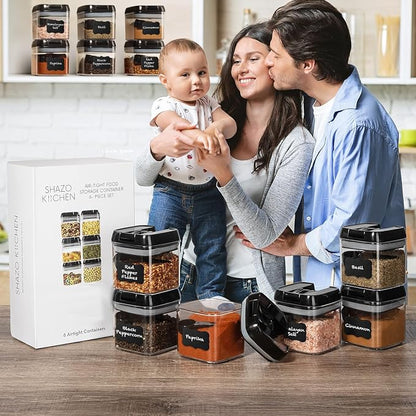 Shazo 6 PC Airtight Food Storage Containers + 6 Spoons - Image 8