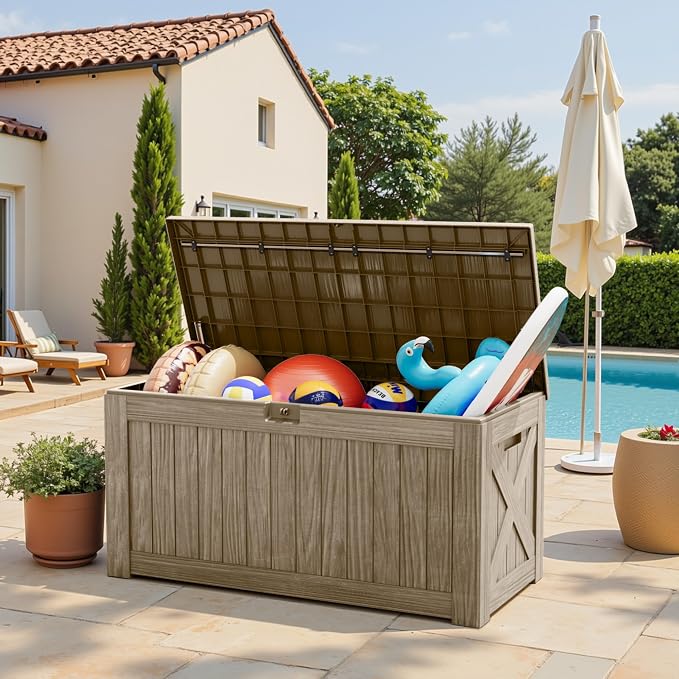Greesum Outdoor Storage Box 120 Gallon Storage Bin - Image 6
