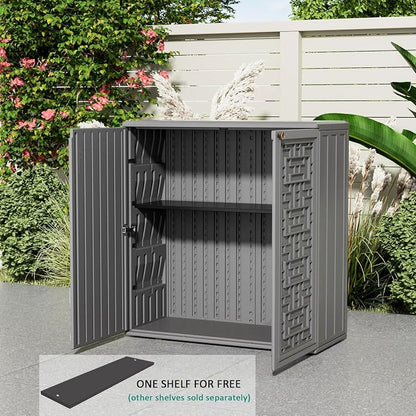Outdoor Storage Cabinet Waterproof, Resin 62 Gallon Deck Box - Image 4