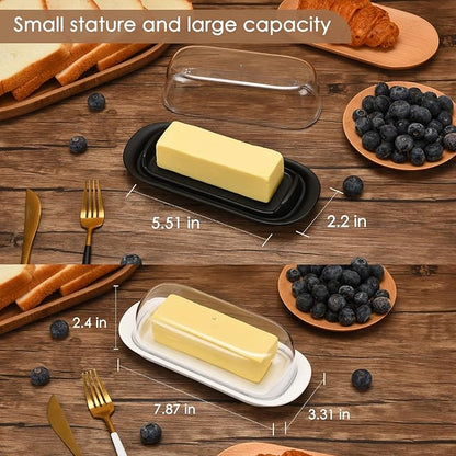 Butter Dish with Clear Lid, Butter Keeper, Easy Scoop, Butter Container Holds - Image 3