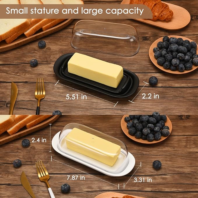 Butter Dish with Clear Lid, Butter Keeper - Image 3
