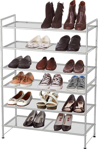 Simple Houseware 3-Tier Stackable Mesh Shoe Rack - Image 5