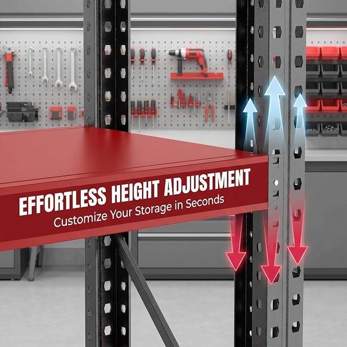 67" W Heavy Duty Garage Shelving, 6000 LBS Metal Storage Shelves - Image 6