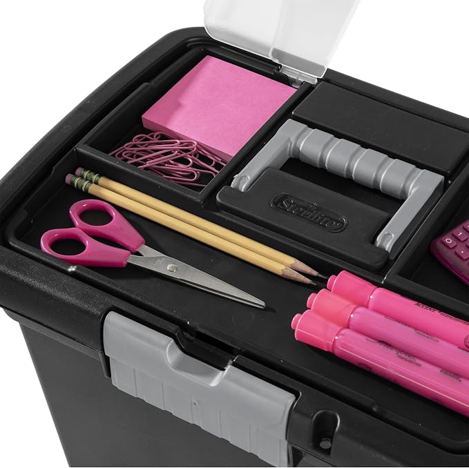 Sterilite Portable File Box, Letter File Storage Bin - Image 6