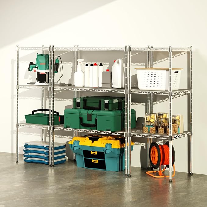 Whitmor 1 Tier Supreme Stacking Shelving Unit, Wire Metal Home Storage Organizer - Image 2