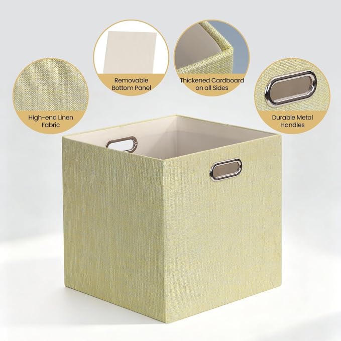 Posprica Foldable Storage Bins, 13×13×13 Storage Cubes Boxes Baskets Containers - Image 3