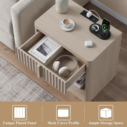 Fluted Nightstand Set of 2 - Image 6