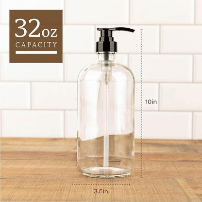 Glass Shampoo and Conditioner Dispenser - Image 2