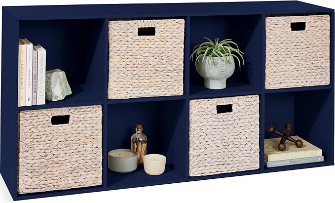 Best Choice Products Kids Bookcase 8-Cube Storage Organizer, 11in Shelf Opening by Unknown