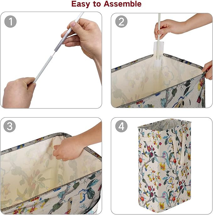 efluky Slim Laundry Basket, Narrow Laundry Hamper - Image 6