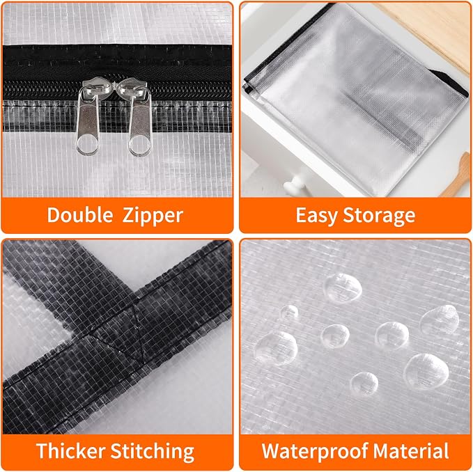 TasticTotes 6 Pack Long Clear Storage Bags - Image 3