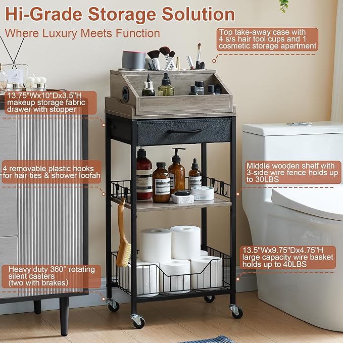 Makeup Organizer Cart Large, 2-in-1 Beauty Organizer - Image 3