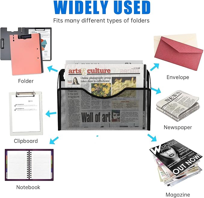 Magnetic File Holder 1 Pockets File Folder Organizer, Office Hanging Magazine - Image 7