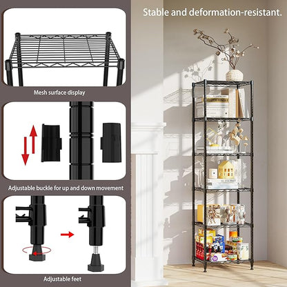REGILLER 6 Wire Shelving Steel Storage Rack Adjustable Unit Shelves - Image 5
