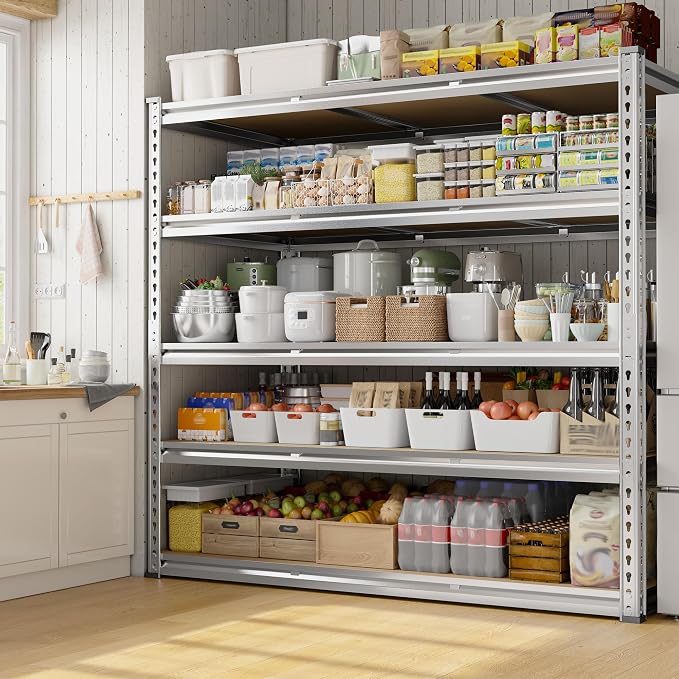 REIBII Garage Shelving, 5 Tier Storage Shelves Load 3020LBS, Adjustable Garage - Image 7