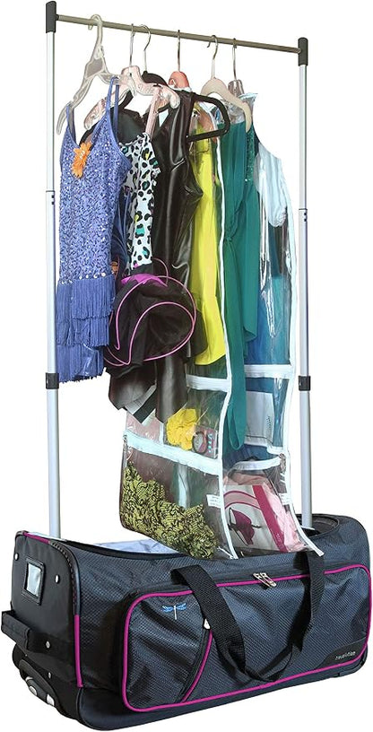 Travolution Dance Bag with Garment Rack, 24 Inch Rolling Duffel With Wheels - Image 4