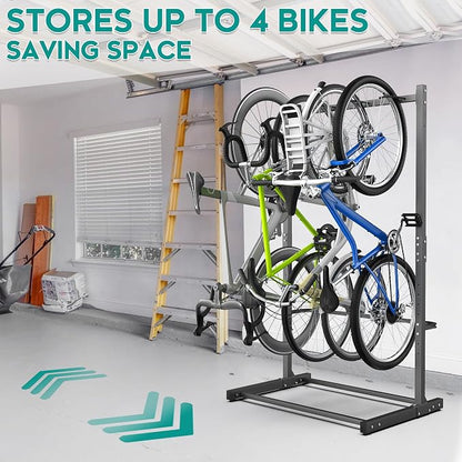 EVERHANGER Freestanding Bike Rack, Vertical Bike Rack Stand - Image 6