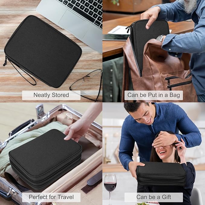 FYY Electronic Organizer, Extra Large Travel Cable Organizer Bag Pouch Portable - Image 7