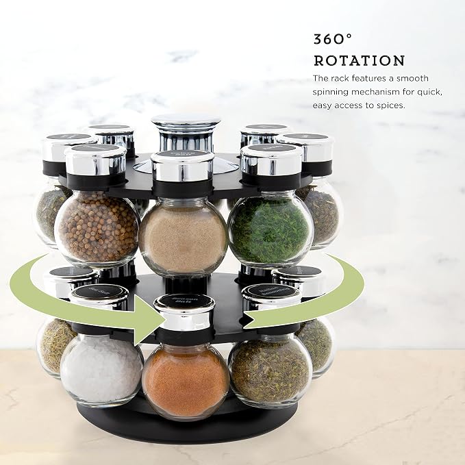 Kamenstein 16 Jar Ellington Revolving Countertop Spice Rack - Image 3