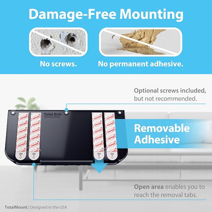 TotalMount Hole-Free Remote Holder – Eliminates Need to Drill Holes in Your Wall - Image 4