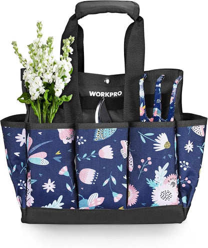WORKPRO Garden Tool Bag, 9-Pocket Heavy Duty Oxford Tote Bag, Gardening Tool by WORKPRO