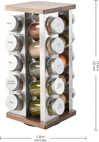 Kamenstein 20 Jar Vintage Revolving Countertop Spice Rack Organizer - Image 3