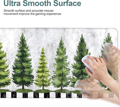 Christmas Tree Gaming Mouse Pad 31.5"x11.8"Desk Mat Anti-Slip Rubber Base & - Image 5