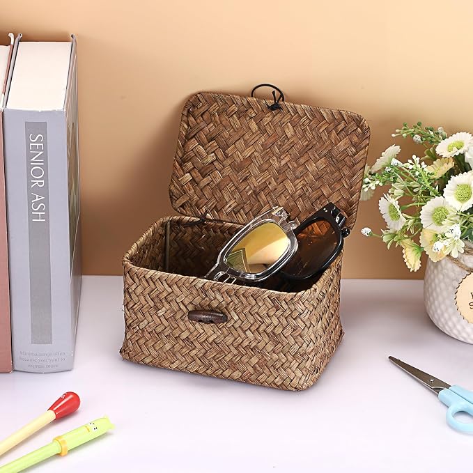 Hipiwe Seagrass Basket Key Holder Box - Image 2
