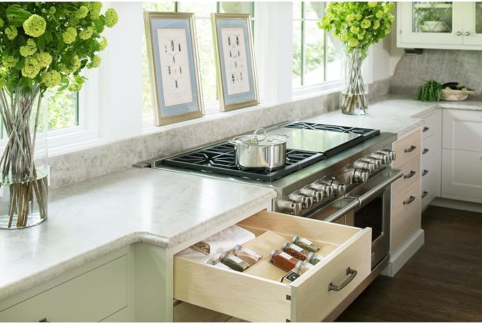 Rev-A-Shelf 22" 3 Tiered Seasoning Organizer, Trim-to-Custom-Fit Wooden Kitchen - Image 9
