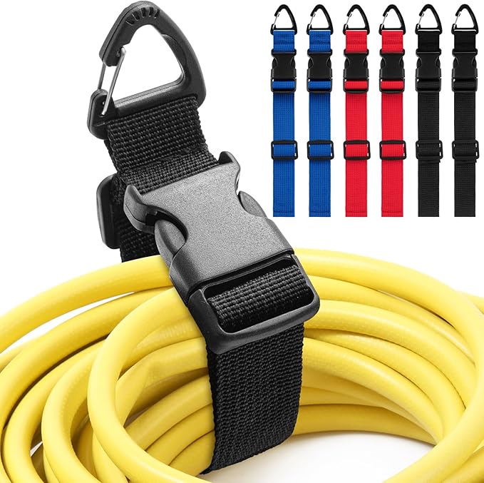 6 Pack 17 Inch Adjustable Extension Cord Holder Organizer by Wowangce
