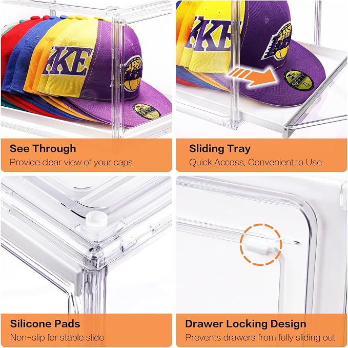 Hat Storage Box for Baseball Cap, - Image 4