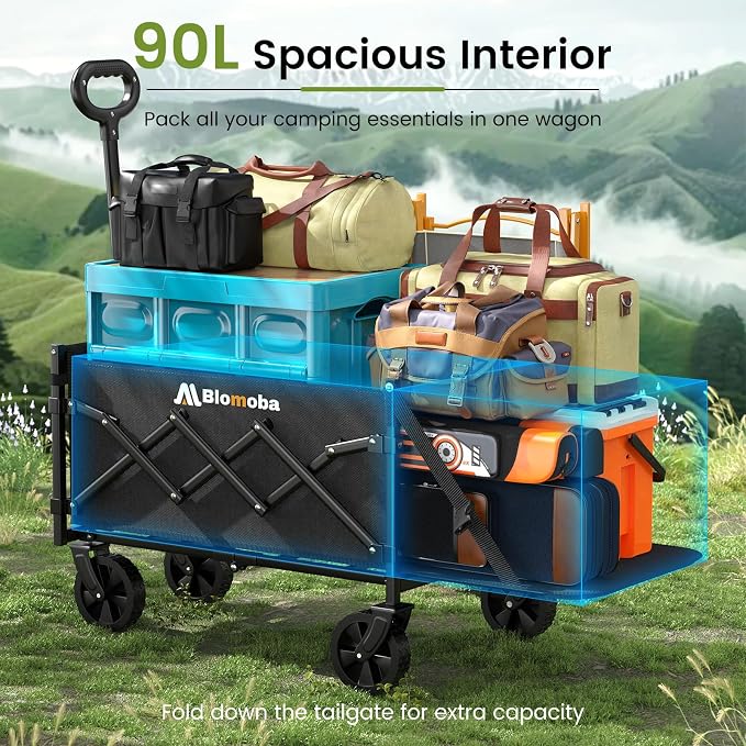 Blomoba 220 lbs Folding Wagon Cart - Image 2