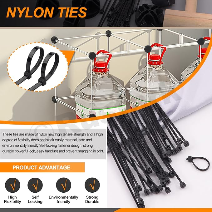 91Pcs Black Wire Grid Cube Connectors - Image 6