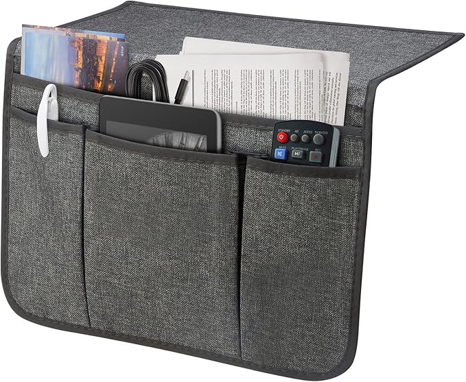 Bedside Caddy Bedside Storage Organizer Magazine Phone Tablet iPad Remote Holder by SYSOV