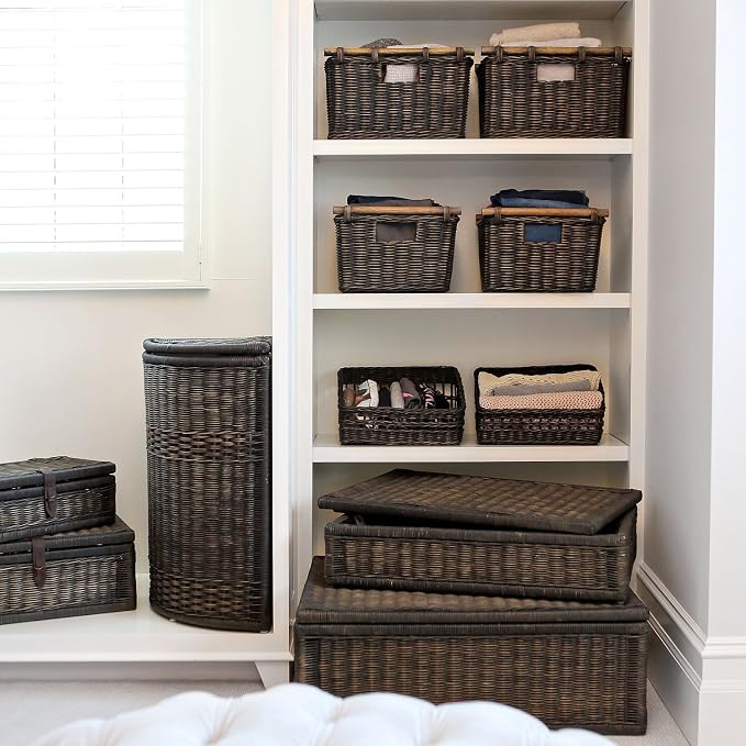 The Basket Lady Pole Handle Wicker Storage Basket, Extra Large, 20 in L x 16 in - Image 5