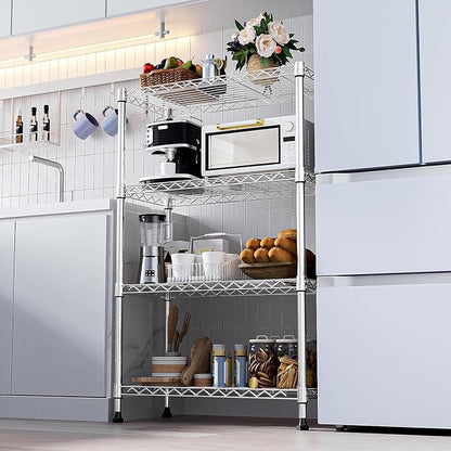 Xcity Storage Shelves, 4 Tier Heavy Duty Metal Shelving Unit, 1600 LBS - Image 5